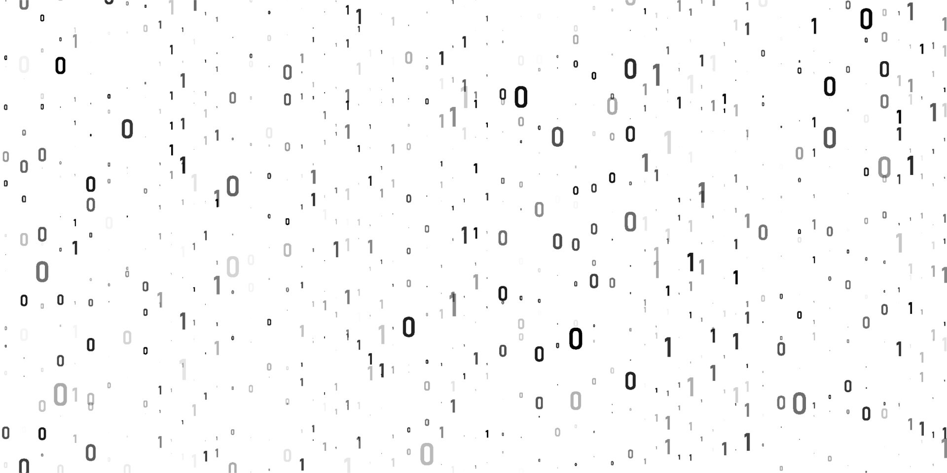 Abstrakter Hintergrund mit Binärcode (0 und 1) als Symbol für Datenverarbeitung, Digitalisierung und IT-Security im B2B.